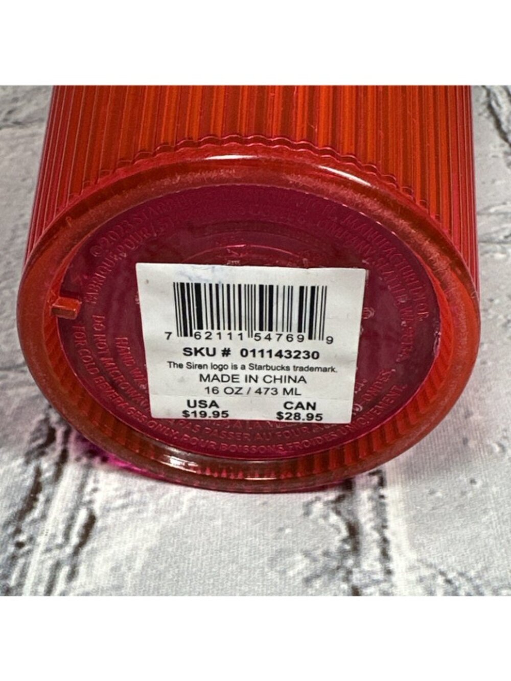 Starbucks Neon Pink Pleated Cold Cup Tumbler 16oz - Picture 5 of 9